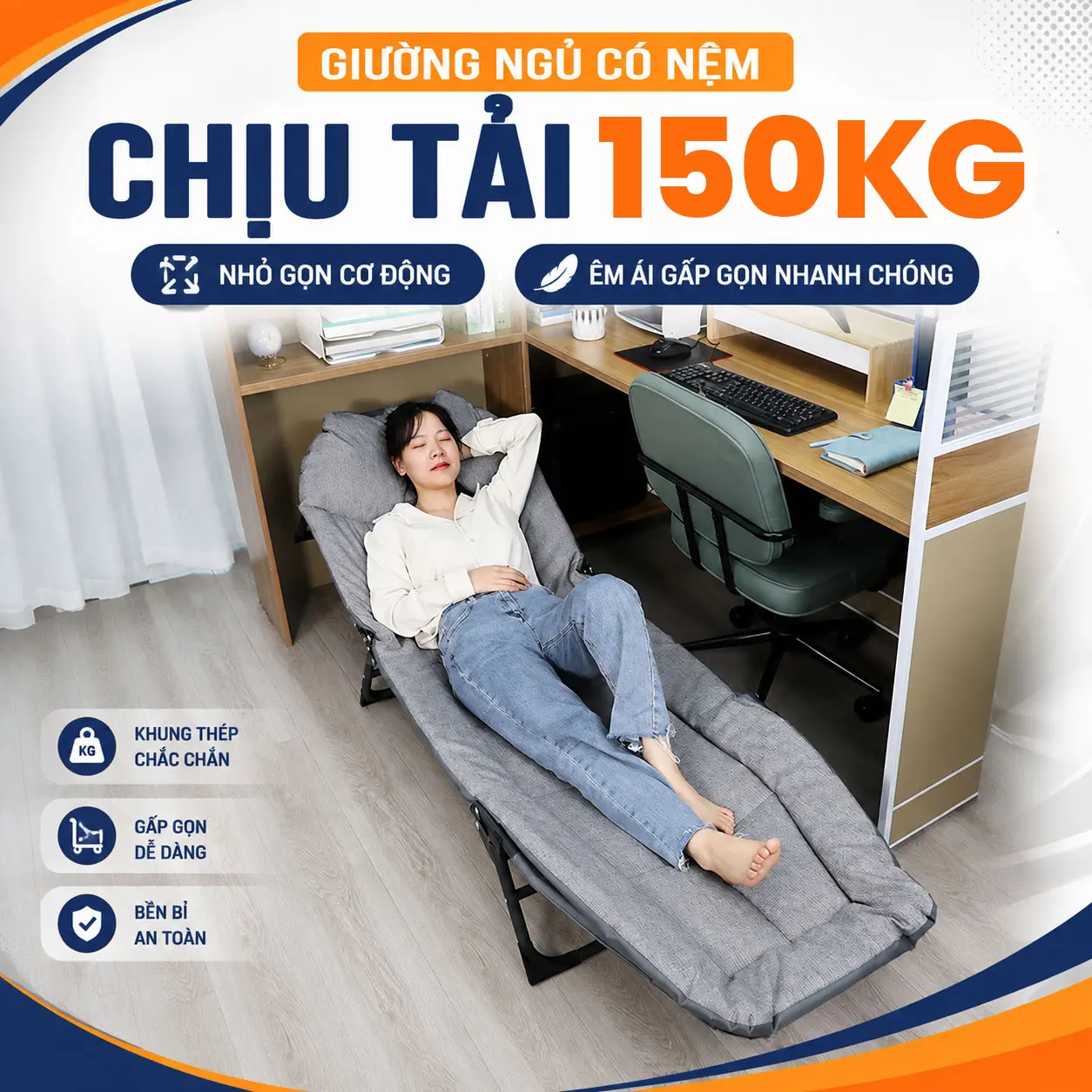GIƯỜNG CHO DÂN VĂN PHÒNG