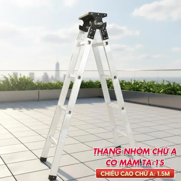 Thang nhôm chữ A phổ thông TA15 (1.5m)