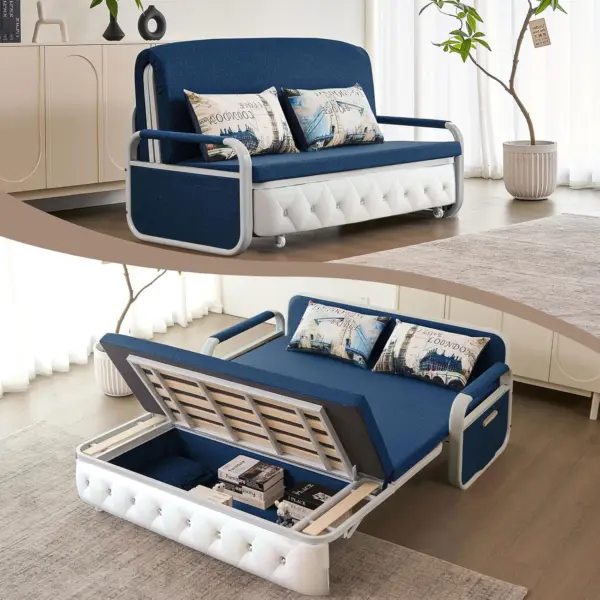 [Đầy Đủ Màu Sắc - Nệm Mút D Cao Cấp] Sofa Giường DAKITA DKB-910D - Êm Ái - Hộc Tủ Gỗ