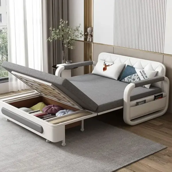 [Đầy Đủ Màu Sắc - Nệm Cao Su Non] Sofa Giường DAKITA DKB-910C - Êm Ái - Hộc Tủ Gỗ