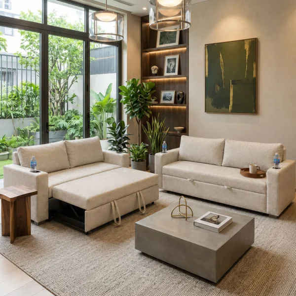 [Đa Dạng Kích Thước] Sofa Giường Ngủ Đa Năng DAKITA DKH - Vải Nhung Mềm Thoáng Mát