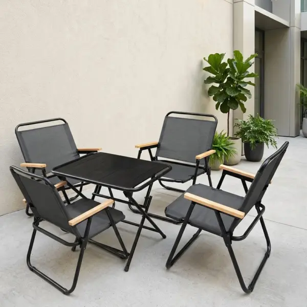 GHẾ XẾP CÂU CÁ, CAFE, PINIC, DÃ NGOẠI DAKITA TAY GỖ