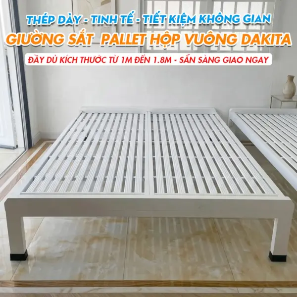 [Đầy Đủ Kích Thước] Giường Sắt Pallet – Giải Pháp Nội Thất Tiết Kiệm, Hiện Đại