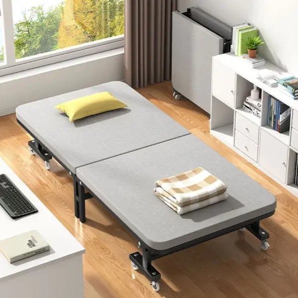[KHUNG THÉP DÀY - NỆM ÊM - CÓ BÁNH XE] Giường Ngủ Có Nệm Gấp 2 Đoạn Dakita DKN-60