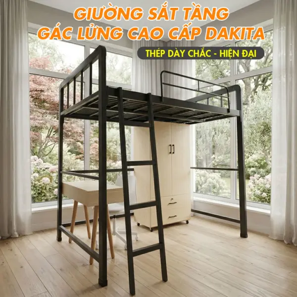 Giường Sắt Tầng Gác Lửng Cao Cấp DAKITA