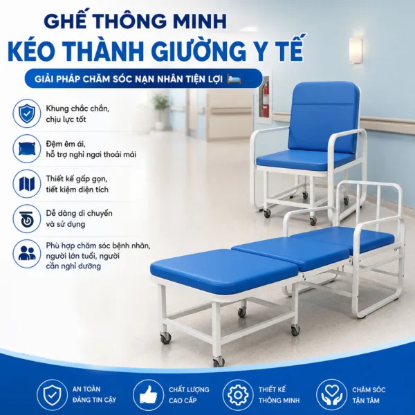 Ghế Giường Ngủ Đa Năng Chăm Sóc Bệnh Nhân DAKITA