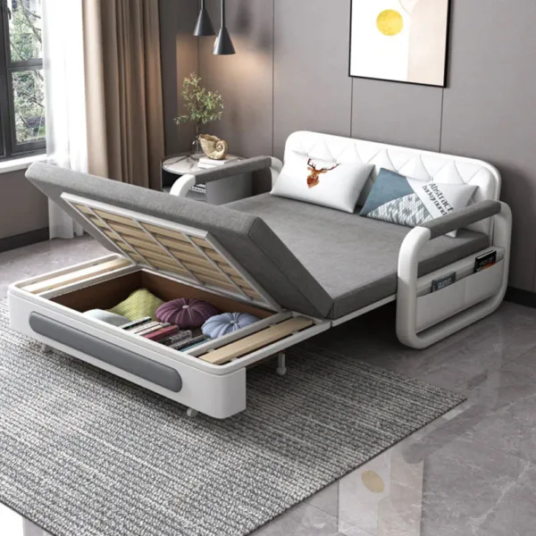 [Nệm Xơ Dừa Cao Cấp + Hộc Tủ Gỗ + Thép Dày ] Sofa Thành Giường Thông Minh Nhập Khẩu Cao Cấp
