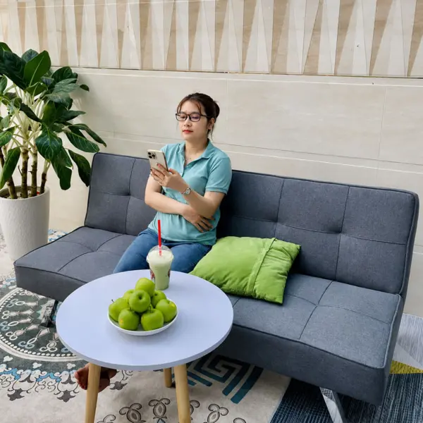 [6 Chân Inox Chắc Chắn Hơn] Sofa Bed Giường Ngủ Cho Phòng Diện Tích Nhỏ Nệm Dày Nằm Êm