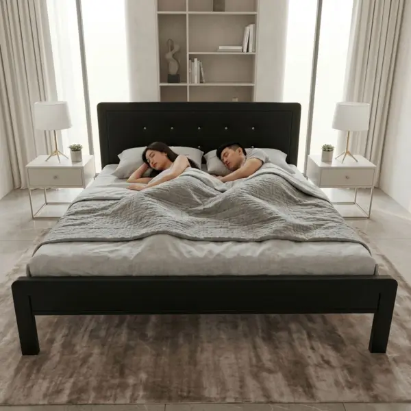 Giường Sắt DAKITA Sắt Hộp Vuông Bọc Nệm Đẹp Hiện Đại