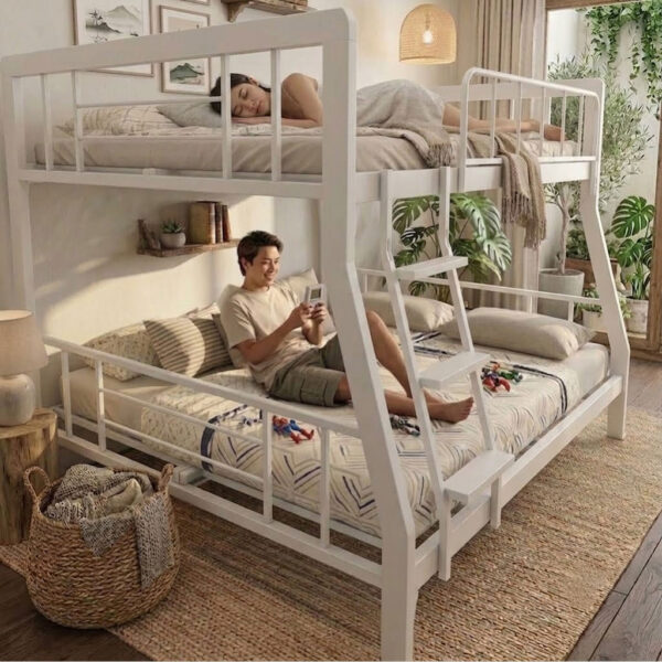 Giường Sắt Hai Tầng Hộp 48 Trên DAKITA Đen/Trang