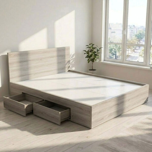 Giường Ngủ Gỗ MDF Có Ngăn Kéo - Hiện Đại Chắc Chắn Rộng 1.6m