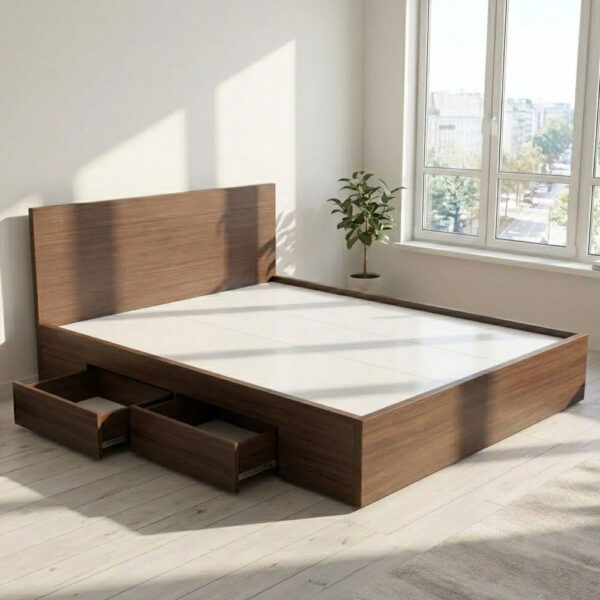 Giường Ngủ Gỗ MDF Có Ngăn Kéo Gỗ - Hiện Đại Chắc Chắn