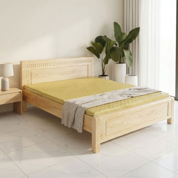 Giường Ngủ Gỗ Sồi Cao Cấp - Gỗ Tự Nhiên Bền Bỉ