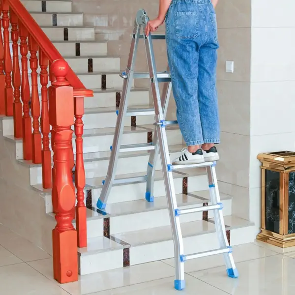 Thang Nhôm Rút Chữ A Cao Cấp Nhôm Dày - Hình Dạng Linh Hoạt