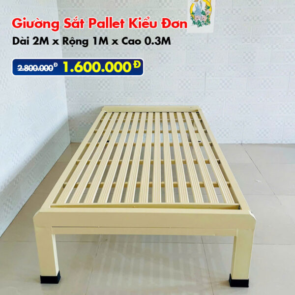 [Rộng 1m] Giường Sắt Pallet – Giải Pháp Nội Thất Tiết Kiệm, Hiện Đại